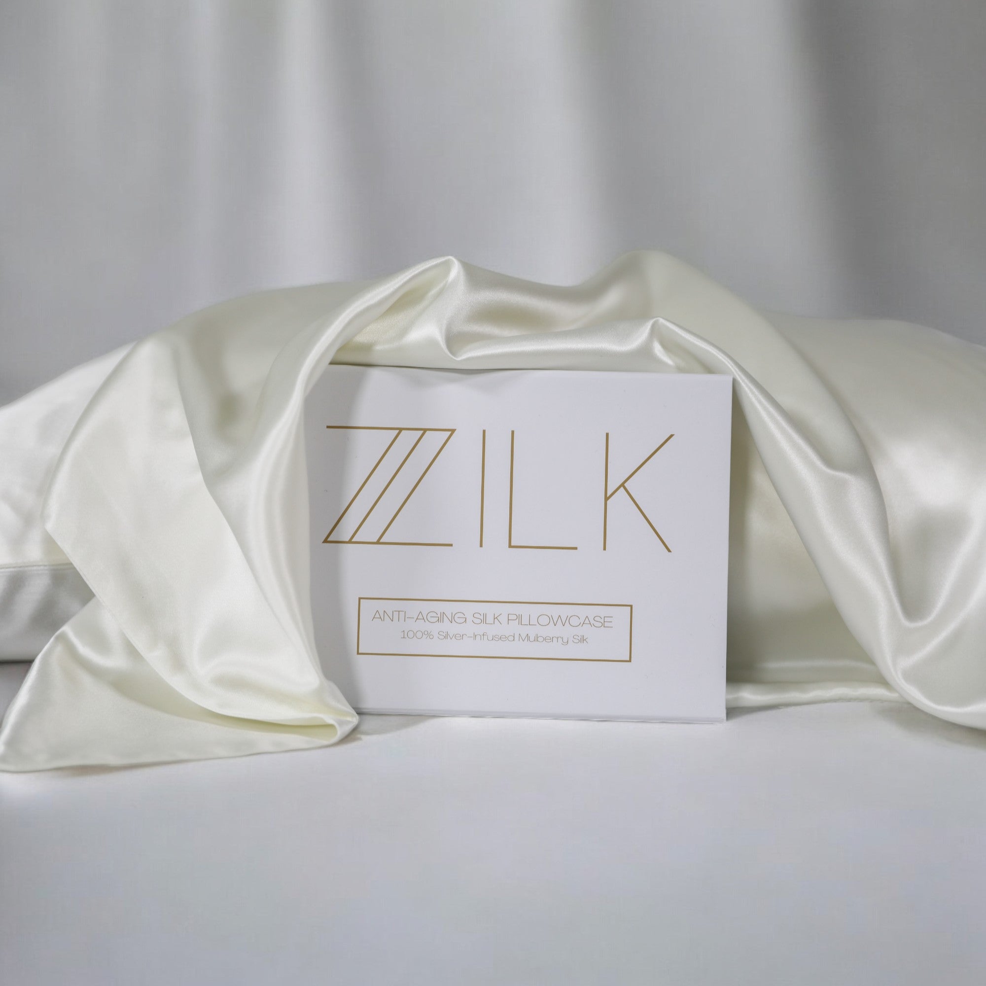 2x Silk Pillowcase Bundle 25 Momme Highest Quality | Ivory White Set of 2