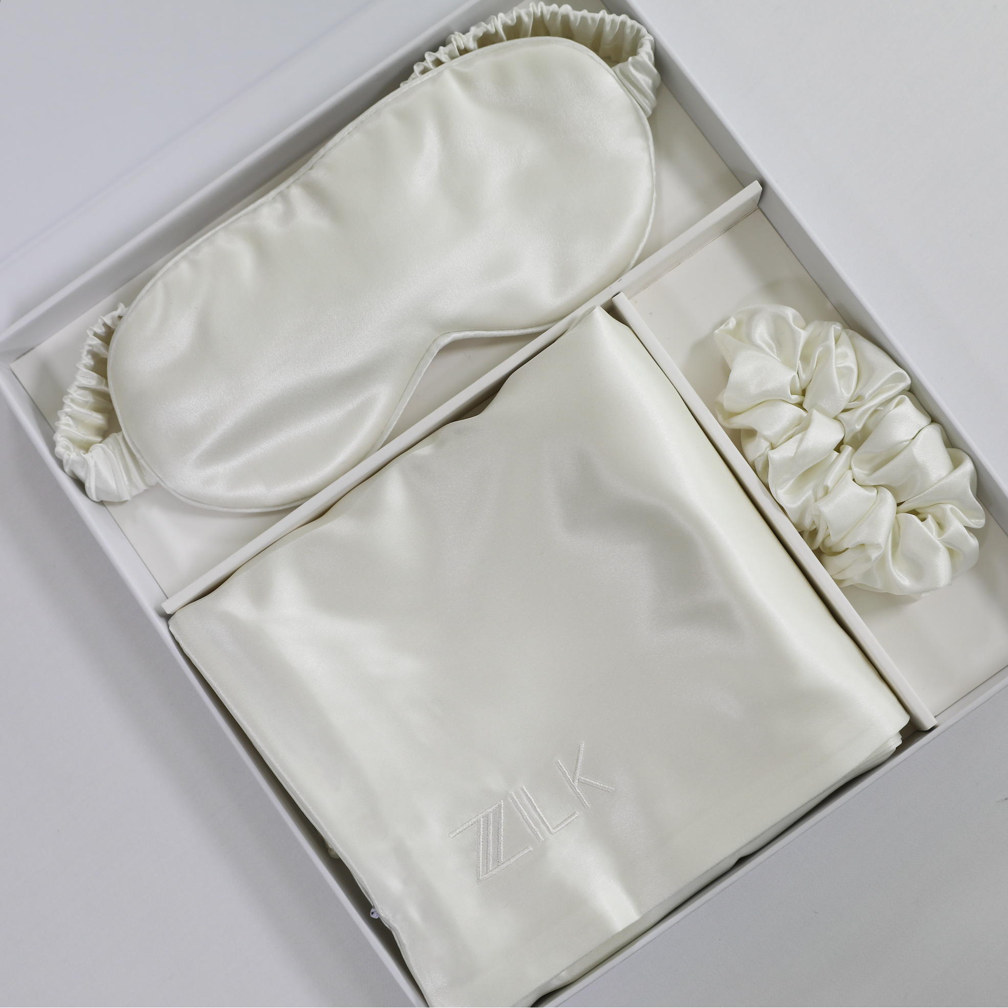 Beauty Silk Sleep Kit 100% Mulberry 25 Momme | Ivory White