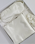 Beauty Silk Sleep Kit 100% Mulberry 25 Momme | Ivory White