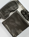 Beauty Silk Sleep Kit 100% Mulberry 25 Momme | Charcoal Grey