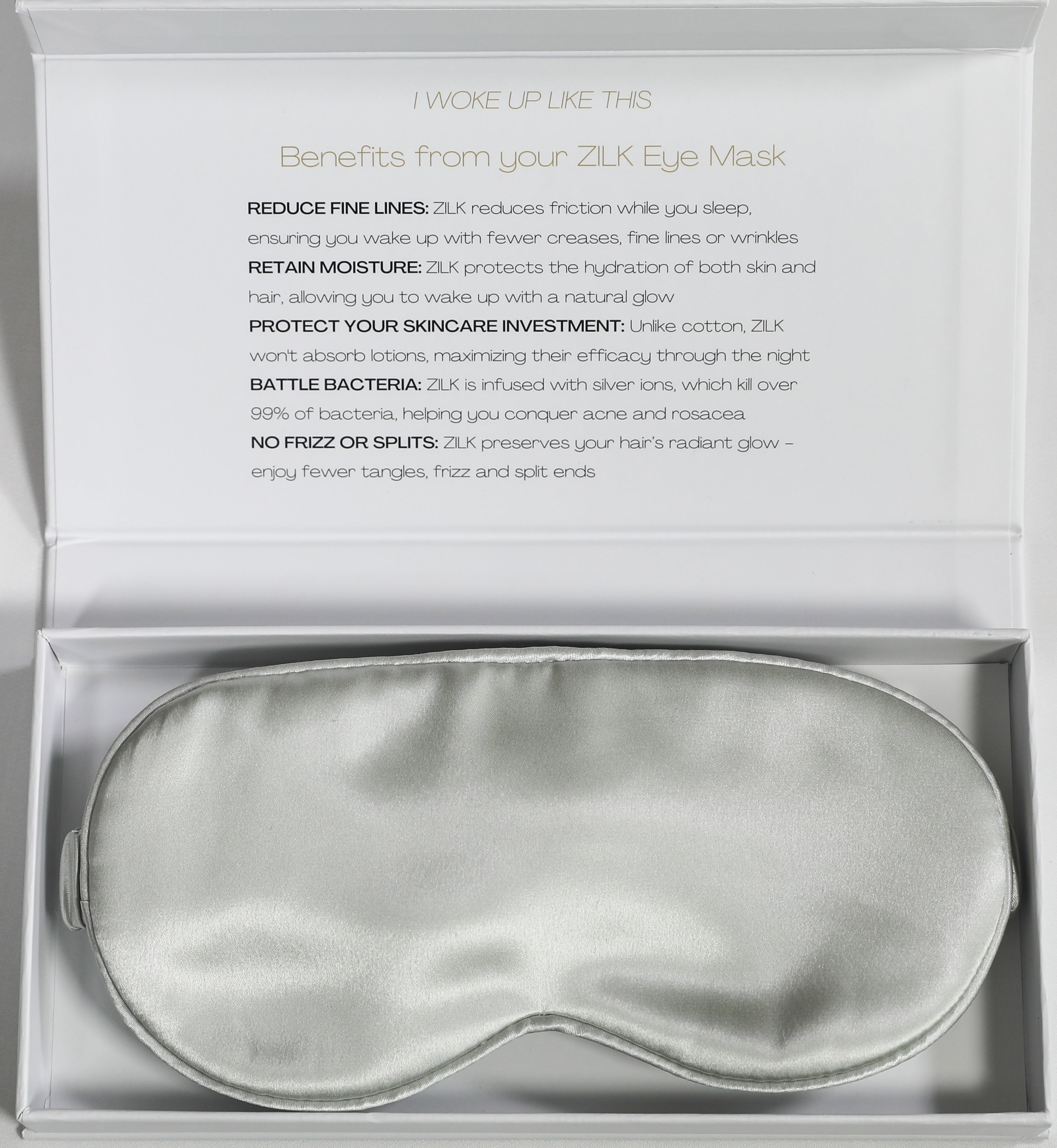 Premium 100% Silk Sleep mask | 25 Momme | Steel Grey