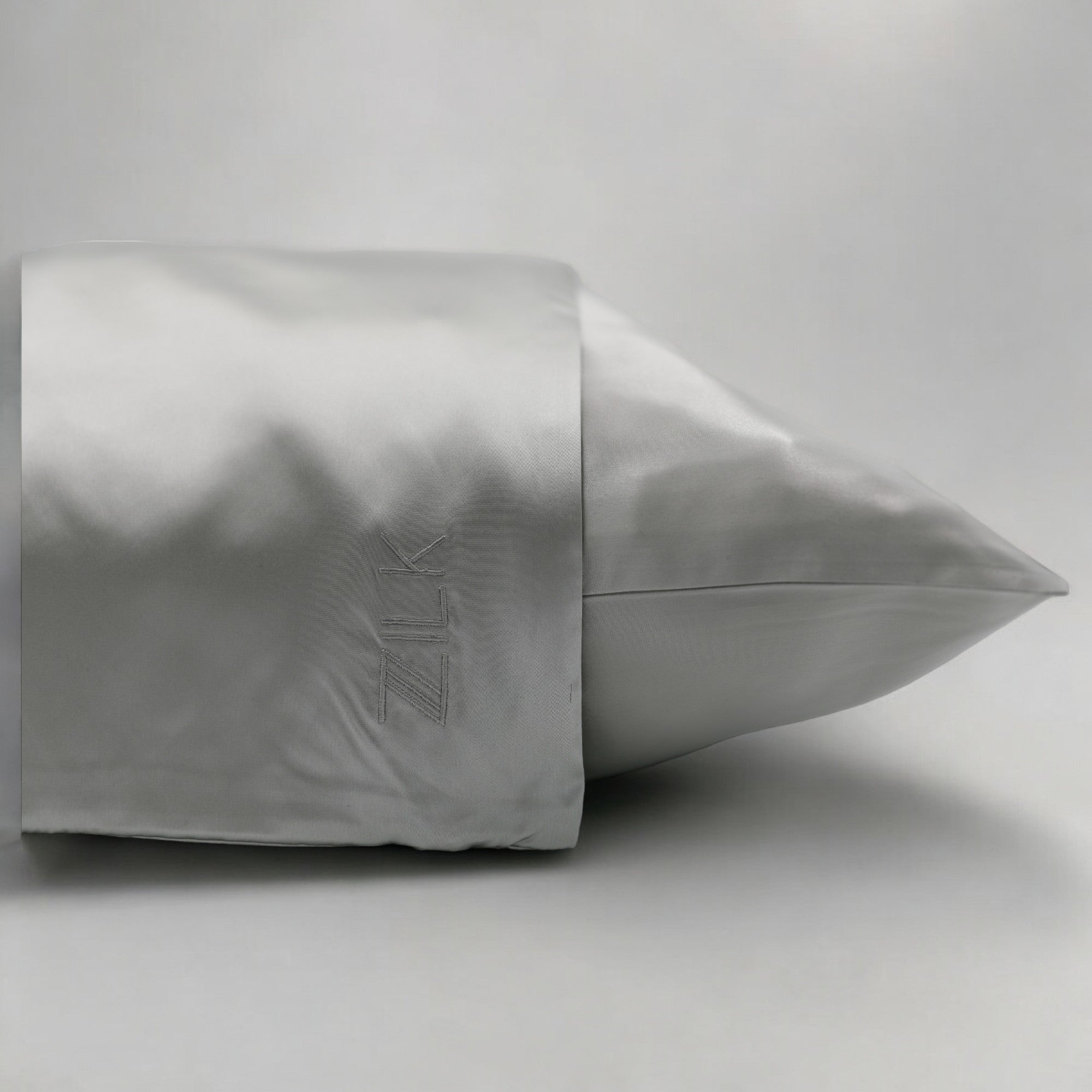 2x Silk Pillowcase Bundle 25 Momme Highest Quality | Steel Grey Set of 2