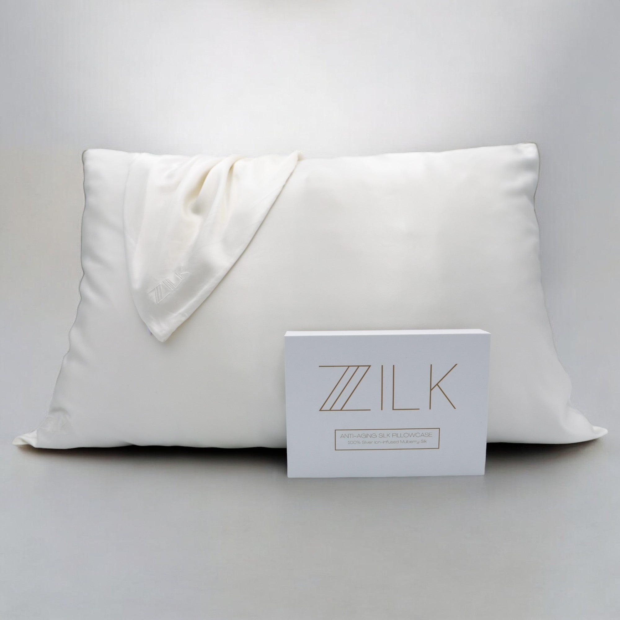 Beauty Silk Pillowcase 100% Mulberry 25 Momme | White
