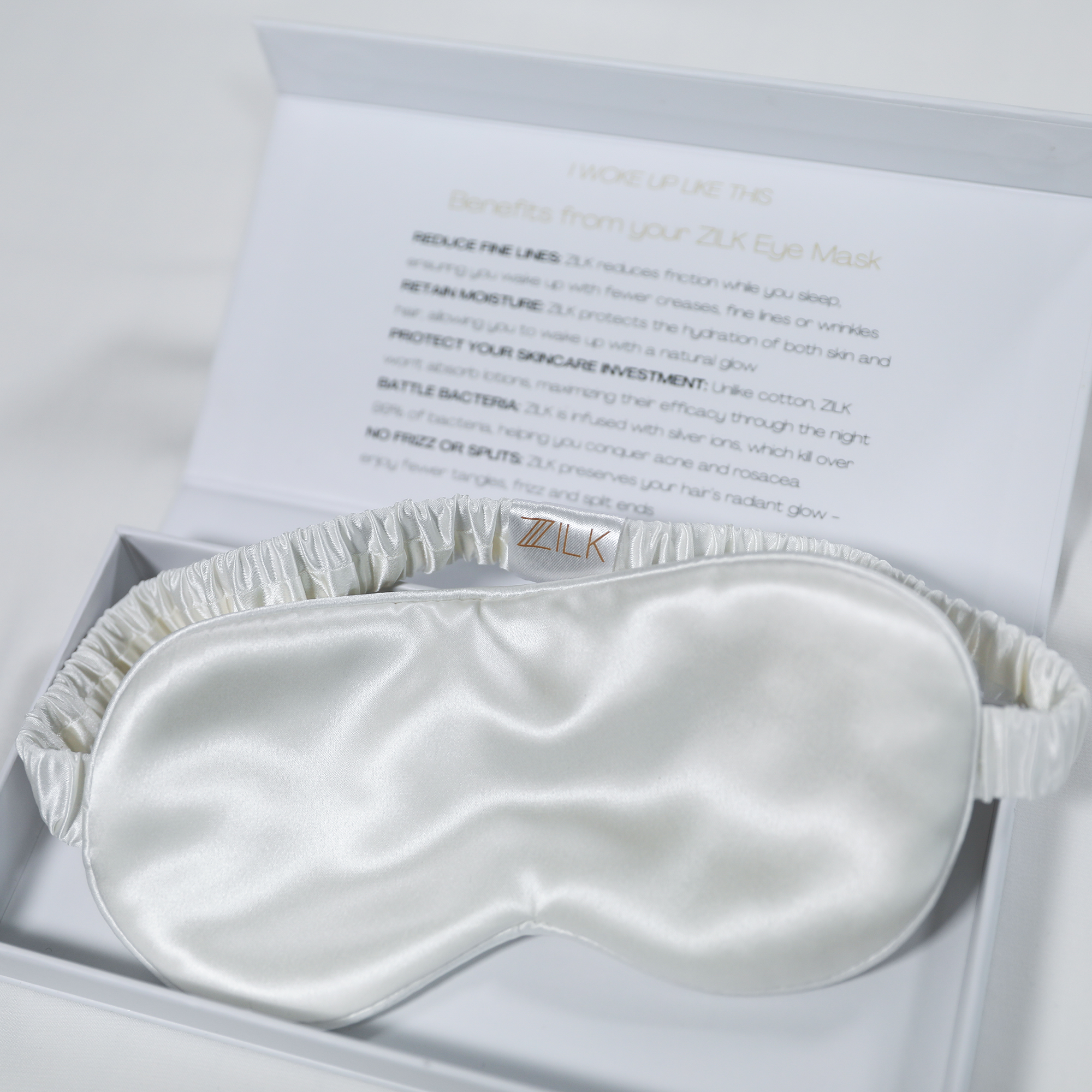 Premium 100% Silk Sleep mask | 25 Momme | White