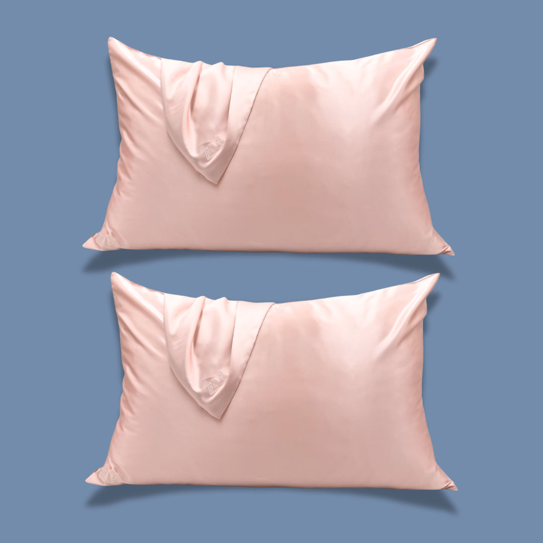 2x Silk Pillowcase Bundle 25 Momme Highest Quality | Light Pink Set of 2