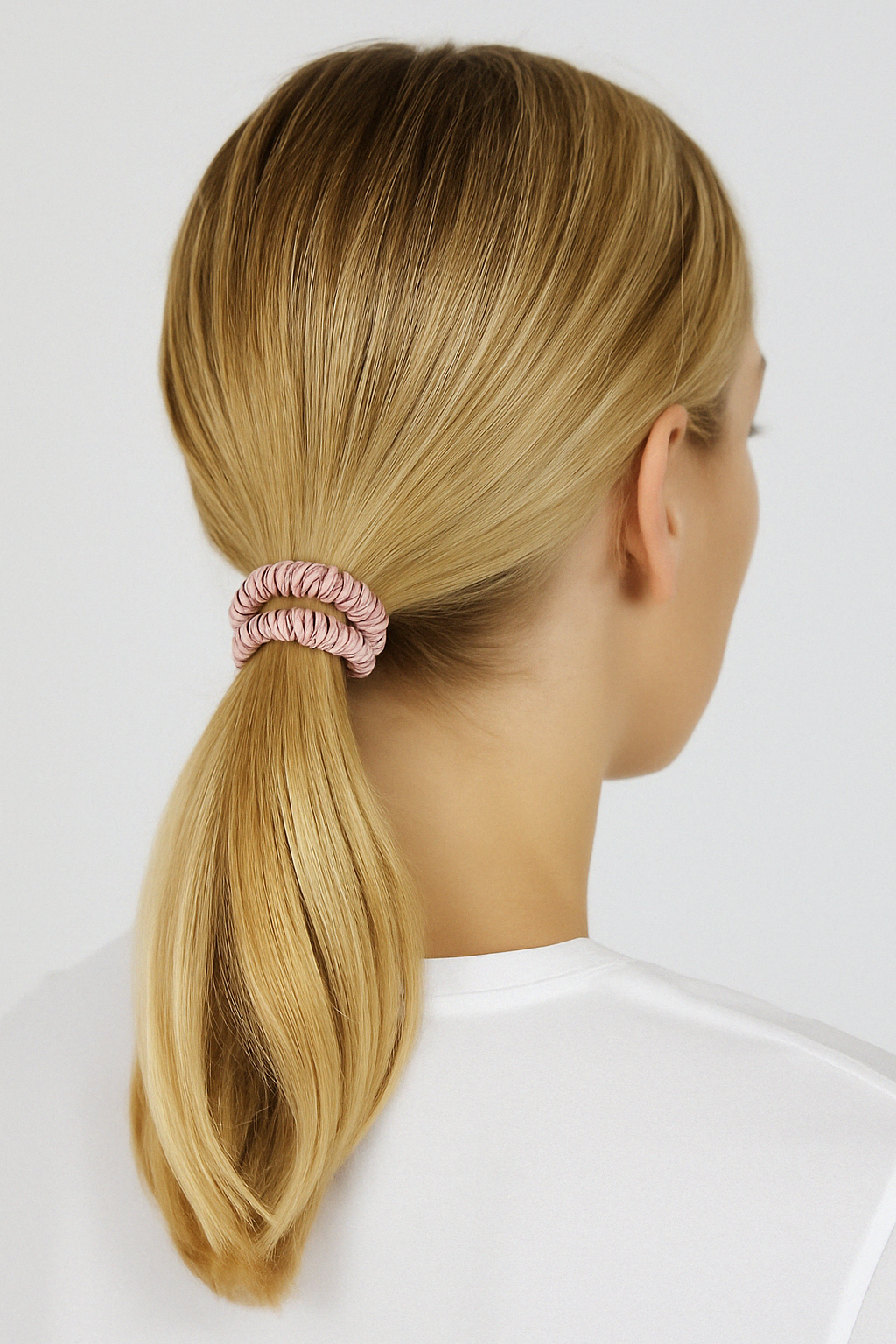 100% Silk Scrunchie Set Anti-Frizz & Breakage Thick & Thin | Pink