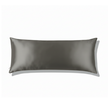 ZILK Darkgray silk pillowcase in Lumbar Size full view