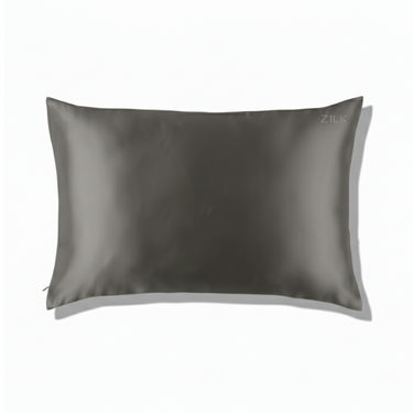 ZILK Darkgray silk pillowcase in Queen Size full view