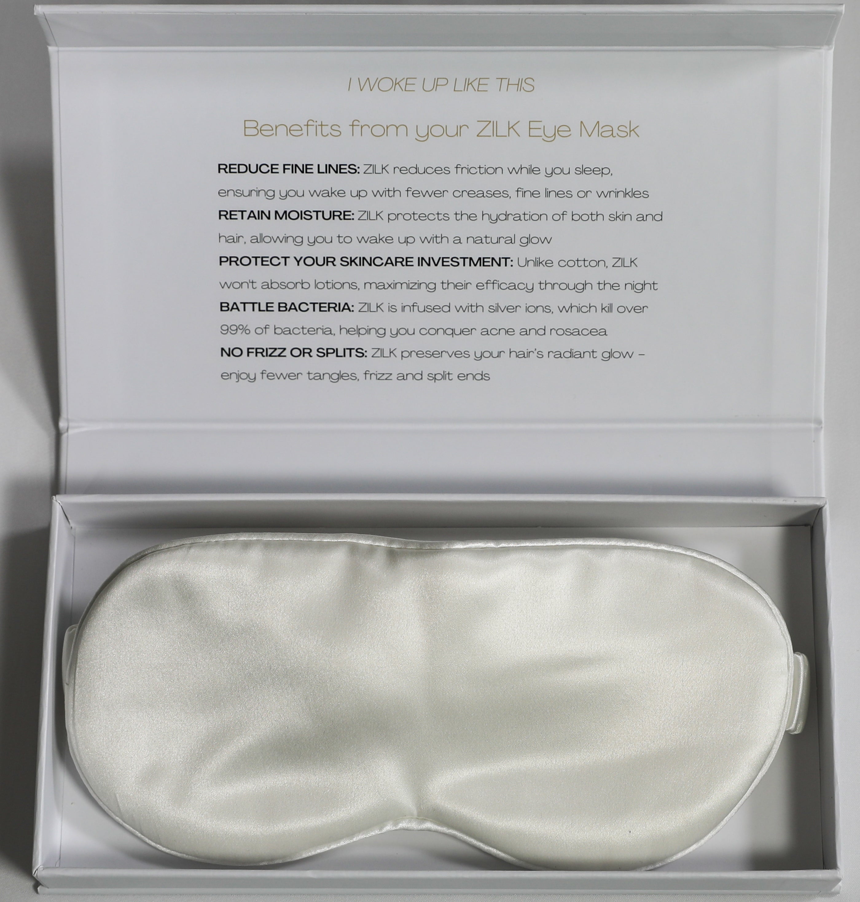 Zilk Serenity Eye Mask - Ivory White