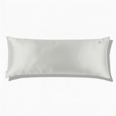 ZILK LightGray silk pillowcase in Lumbar full view