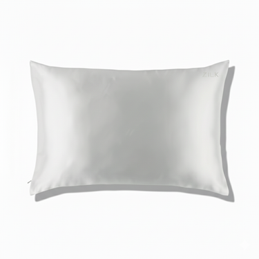 ZILK LightGray silk pillowcase in Queen full view