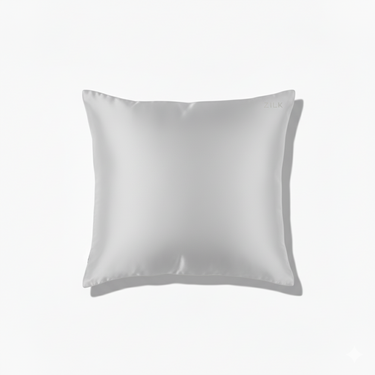 ZILK LightGray silk pillowcase full view