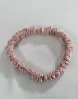 Premium 100% Silk Scrunchies | Thick & Thin, Set of 2 | Light Pink