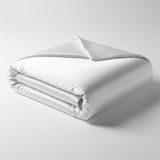 ZILK White silk duvet cover corner ties and hidden zipper detail