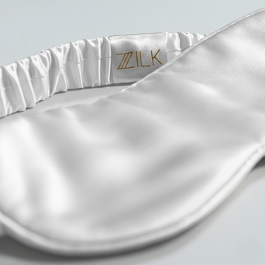 ZILK White silk sleep mask with light-blocking design